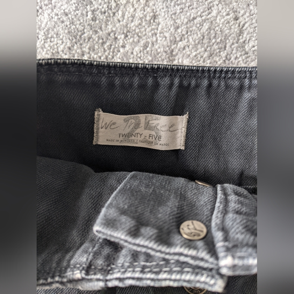Free People High-Waist Jean Shorts Black - Picture 3 of 8